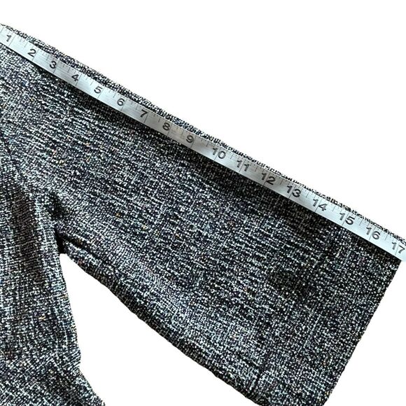 Lior Peplum Jacket Womens Black White Cassie Rainbow Tweed 3/4 Sleeve Size L NWT - Picture 10 of 16